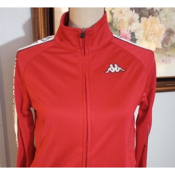 Kappa Classic Ribbon Sleeve Full-Zip Track Jacket Slim Fit Small - Picture 3 of 9